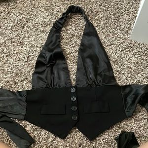 Black Tied Vest